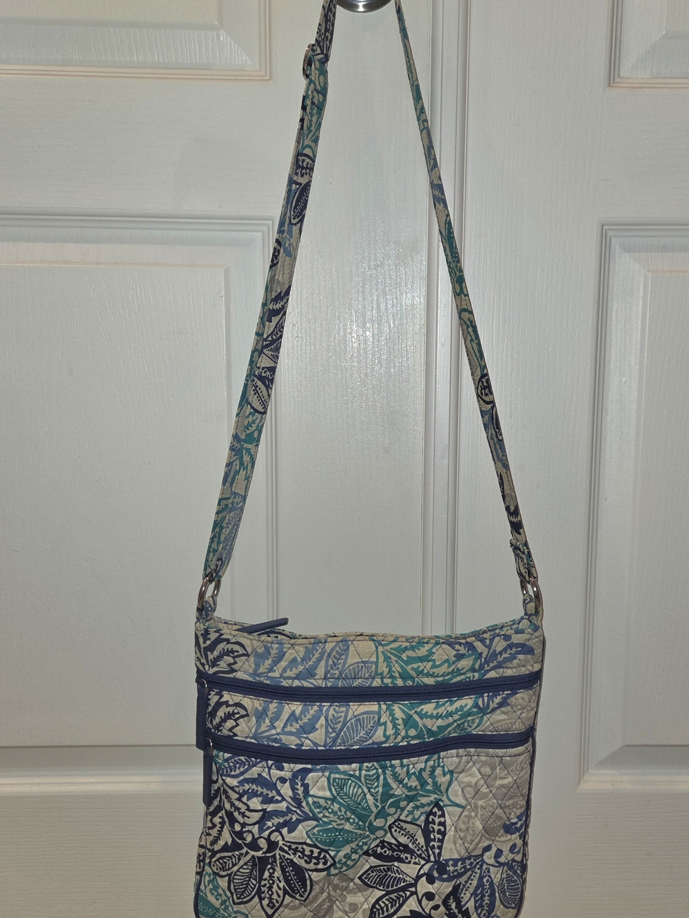 Vera Bradley Triple Zip Hipster Quilted Crossbody